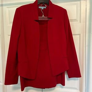 Antonio Melani red women’s suit blazer size 8 (skirt also listed size 10)